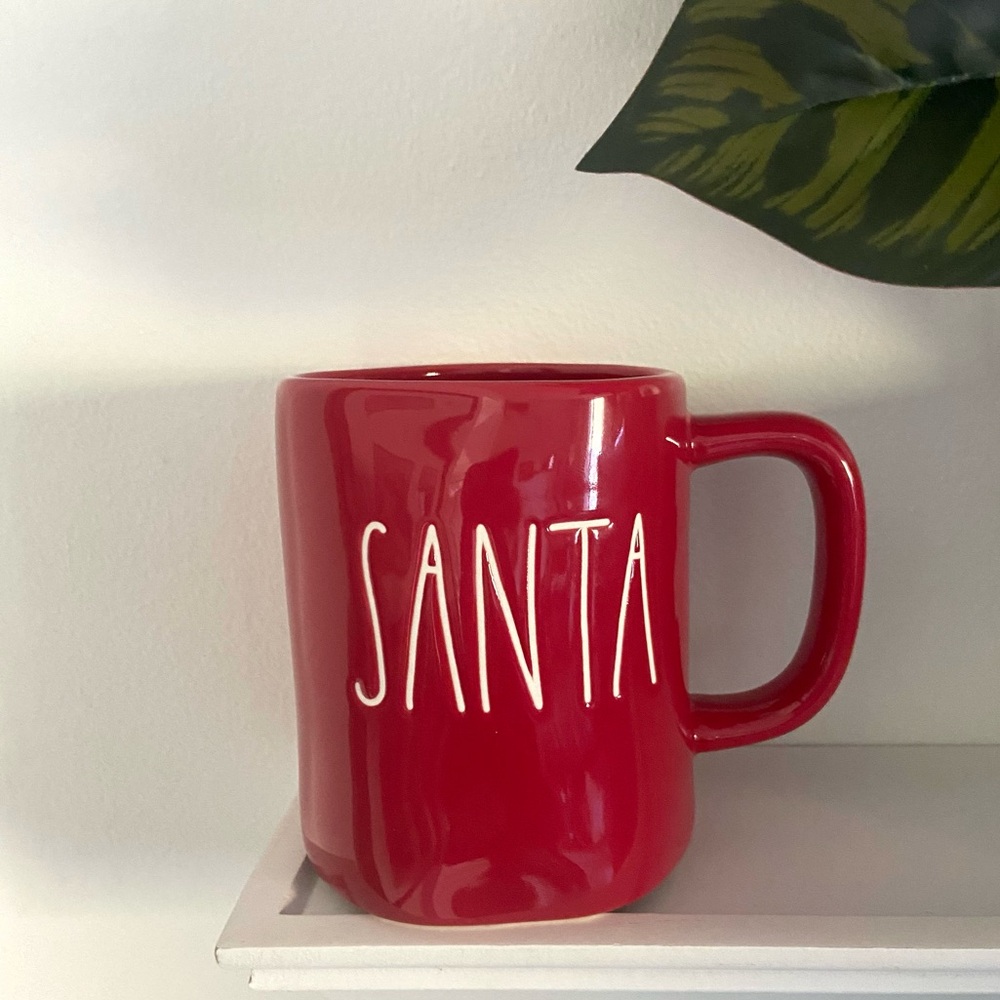 Rae Dunn Santa Red /White Mug